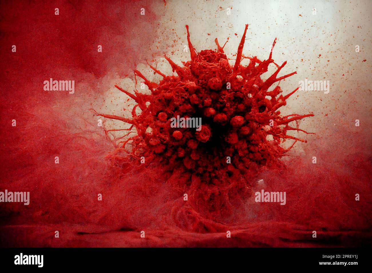 Background per l'epidemia di influenza e coronavirus concetto di influenza. illustrazione del rendering 3d. Foto Stock