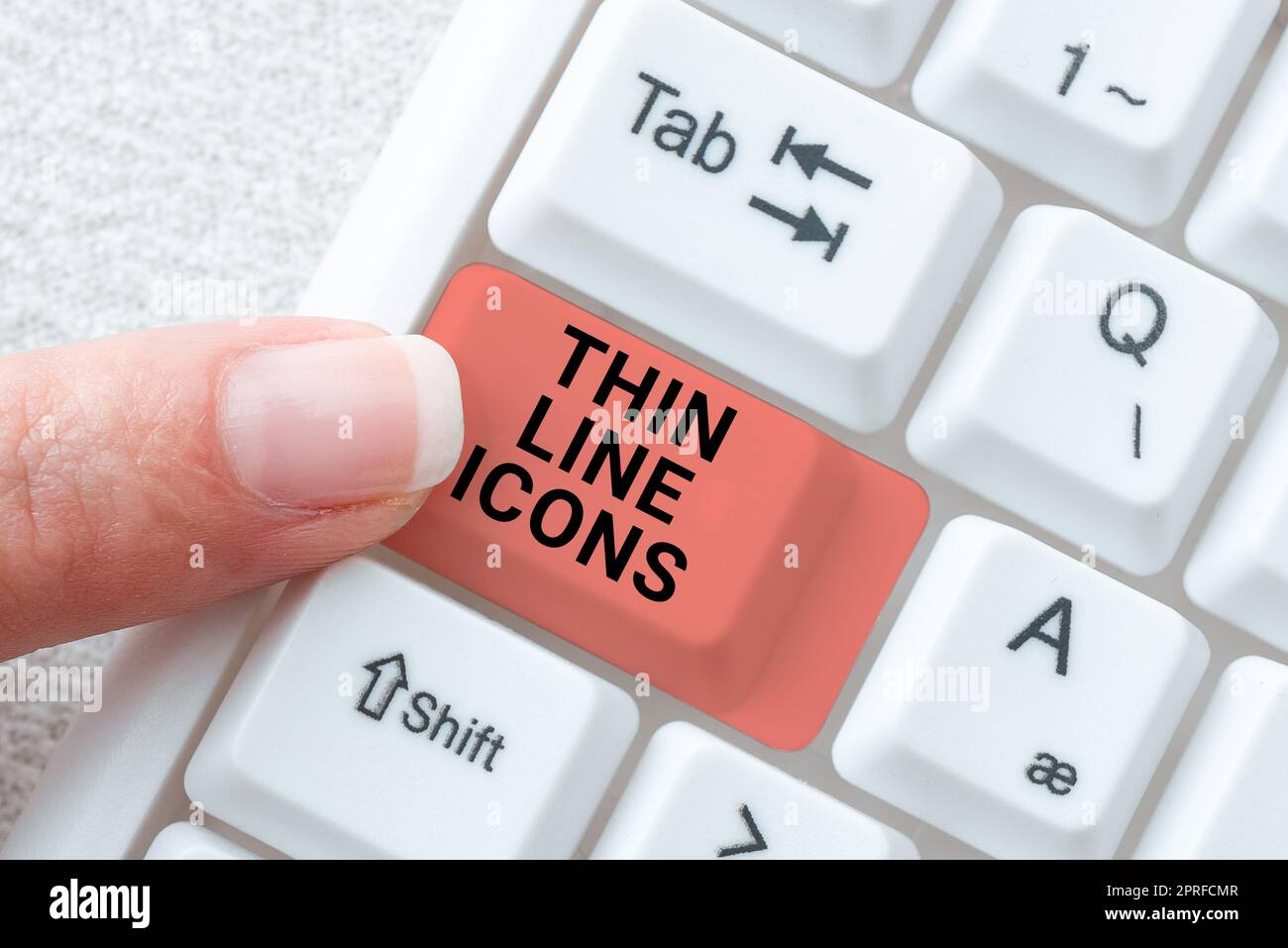Scrittura visualizzazione di testo icone linea sottile, Panoramica aziendale simboli utilizzati nei telefoni cellulari e altre applicazioni come pulsanti Donna con cellulare visualizzazione Digi Foto Stock