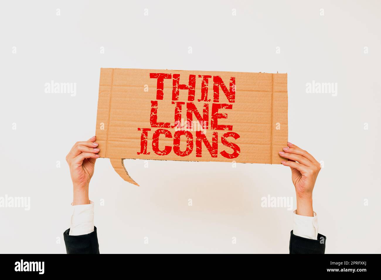 Icone a linee sottili di testo calligrafico. Simboli di idee aziendali utilizzati nei cellulari e in altre applicazioni come pulsanti uomo con penna e pressione su alimentazione ricezione di dati cruciali. Foto Stock