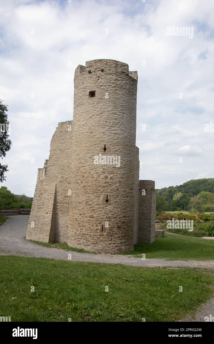 Castello Hardenstein rovina in Witten Foto Stock