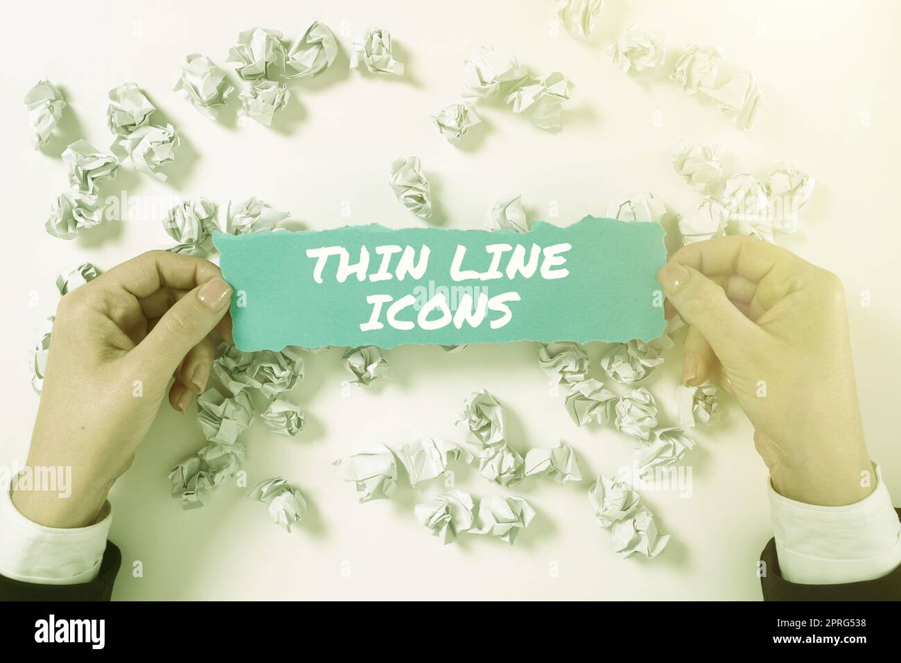 Scrittura a mano di testo icone con linee sottili. Parola scritta sui simboli utilizzati nei telefoni cellulari e in altre applicazioni come i pulsanti Foto Stock