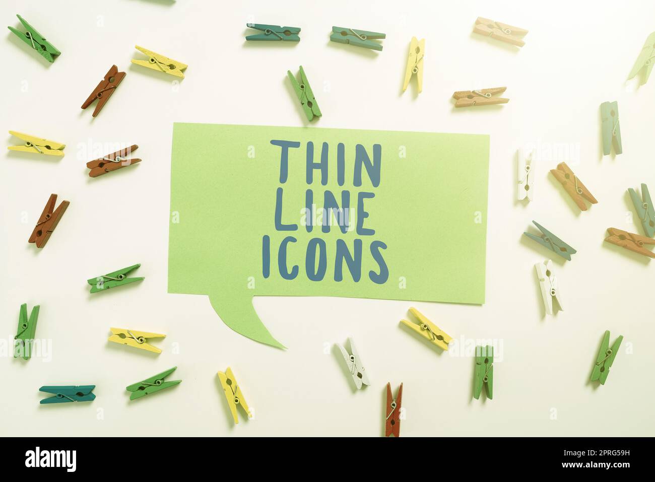 Icone delle linee sottili di visualizzazione concettuale. Simboli concettuali delle foto utilizzati nei telefoni cellulari e in altre applicazioni come i pulsanti Foto Stock