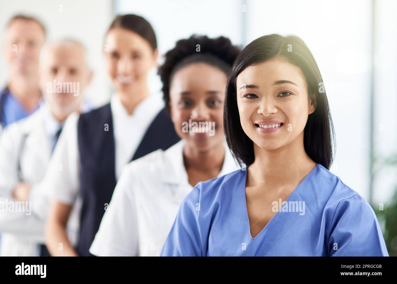 La vostra salute è della massima importanza. Medici in un ospedale. Foto Stock