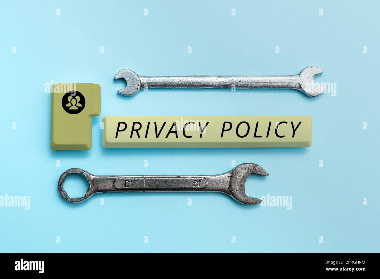 Testo scritto a mano Privacy Policy, Word per documentazione relativa alla gestione dei dati del cliente Foto Stock