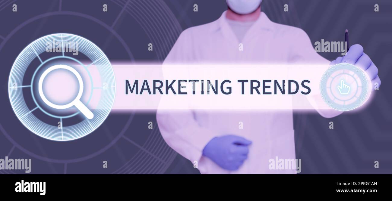 Scrittura di testo che mostra tendenze di marketing, concetto che significa assegnazione speciale che viene assegnata a una persona o a un gruppo Foto Stock