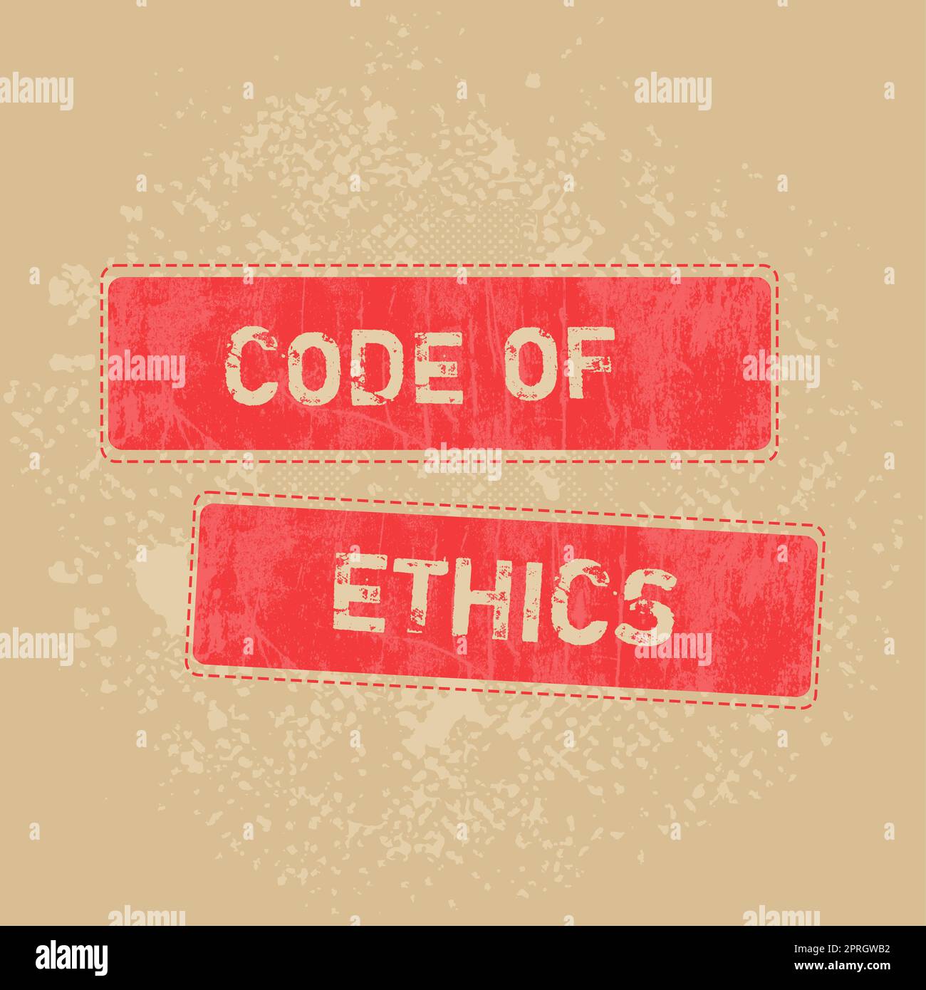 Testo scritto a mano Codice Etico. Business idea regole morali integrità etica onestà buona procedura Foto Stock
