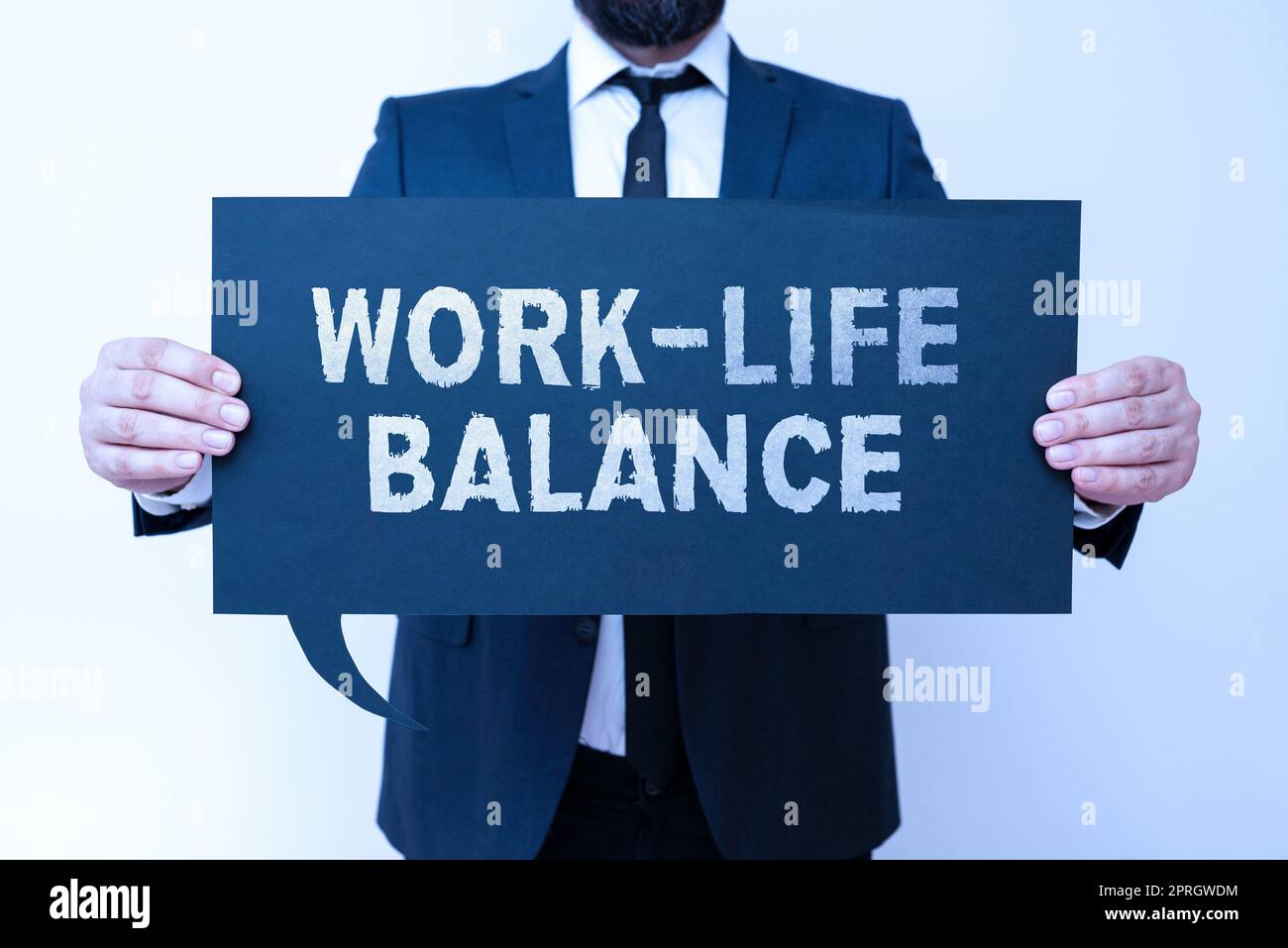 Scrittura a mano testo Work Life Balance. Internet Concept Divisione del tempo tra lavoro o famiglia e tempo libero Foto Stock