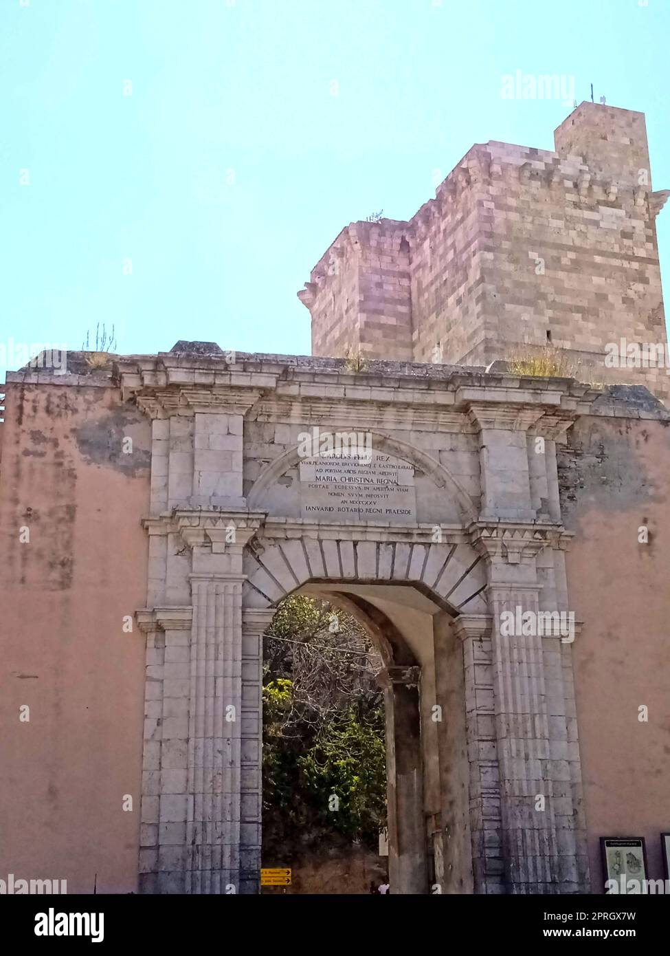 Monumenti storici della città di Cagliari in Sardegna Foto Stock