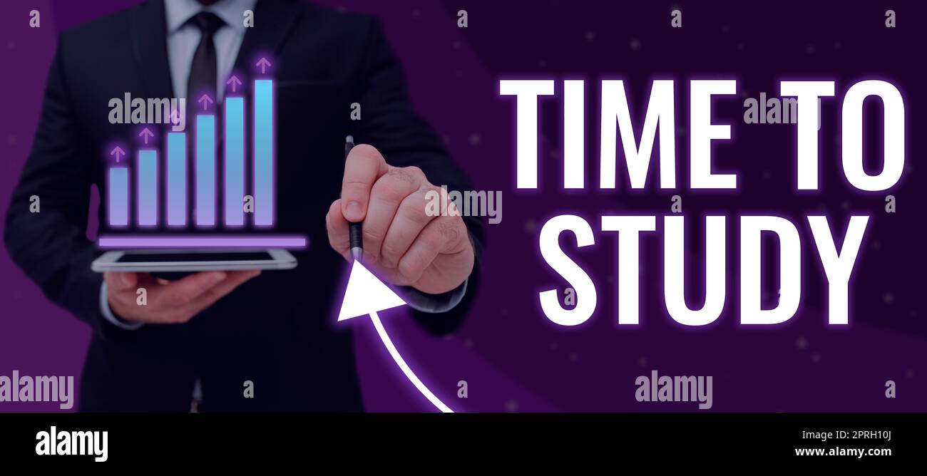 Tempo di studio della didascalia concettuale. Vetrina aziendale gli esami avanti devono concentrarsi sugli studi Impara la lezione Ripper Piece of Paper with New Ideas with Flowers on both Sides (Ripper pezzo di carta con nuove idee con fiori su entrambi i lati). Foto Stock