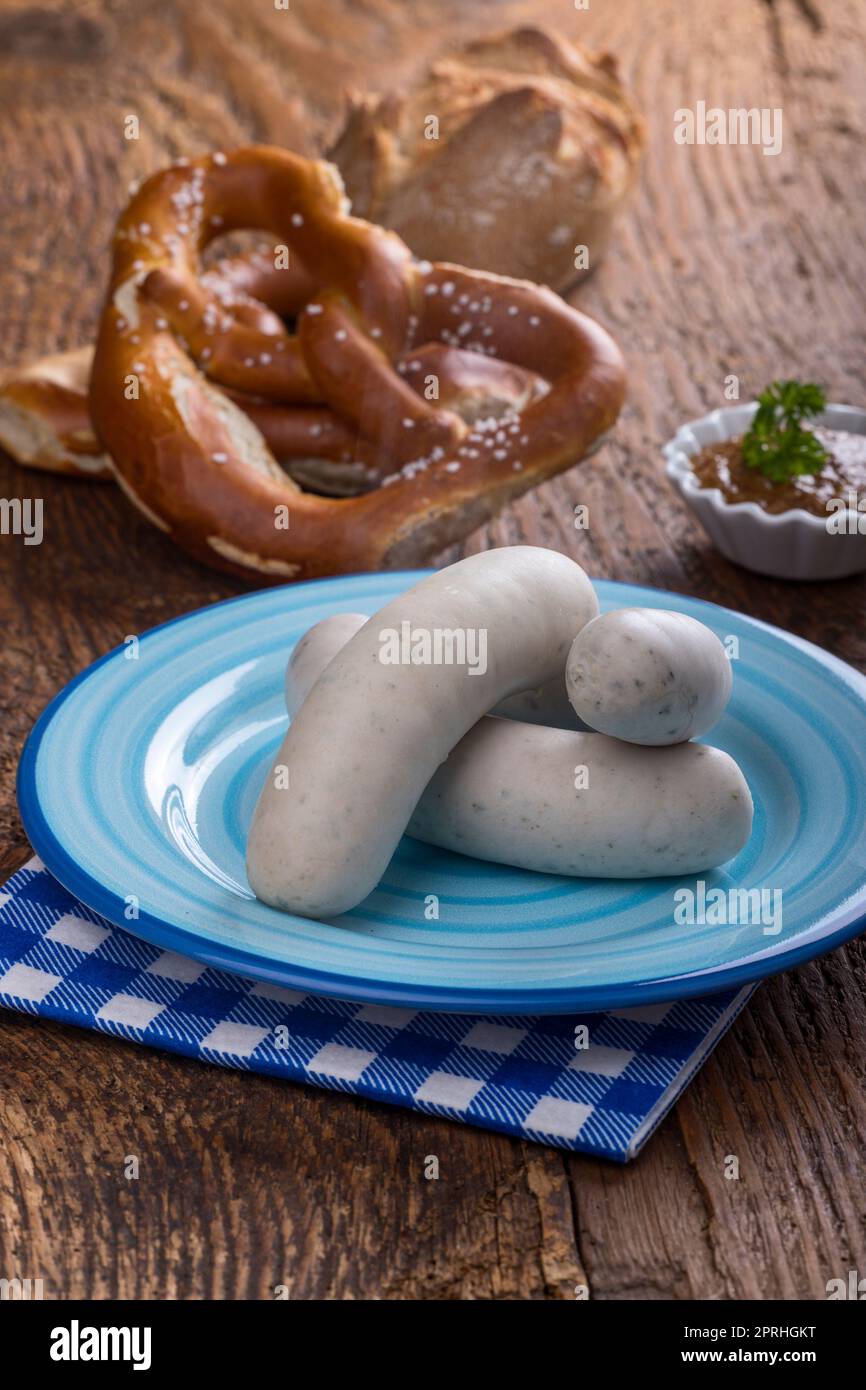 Bavarian salsicce bianche Foto Stock