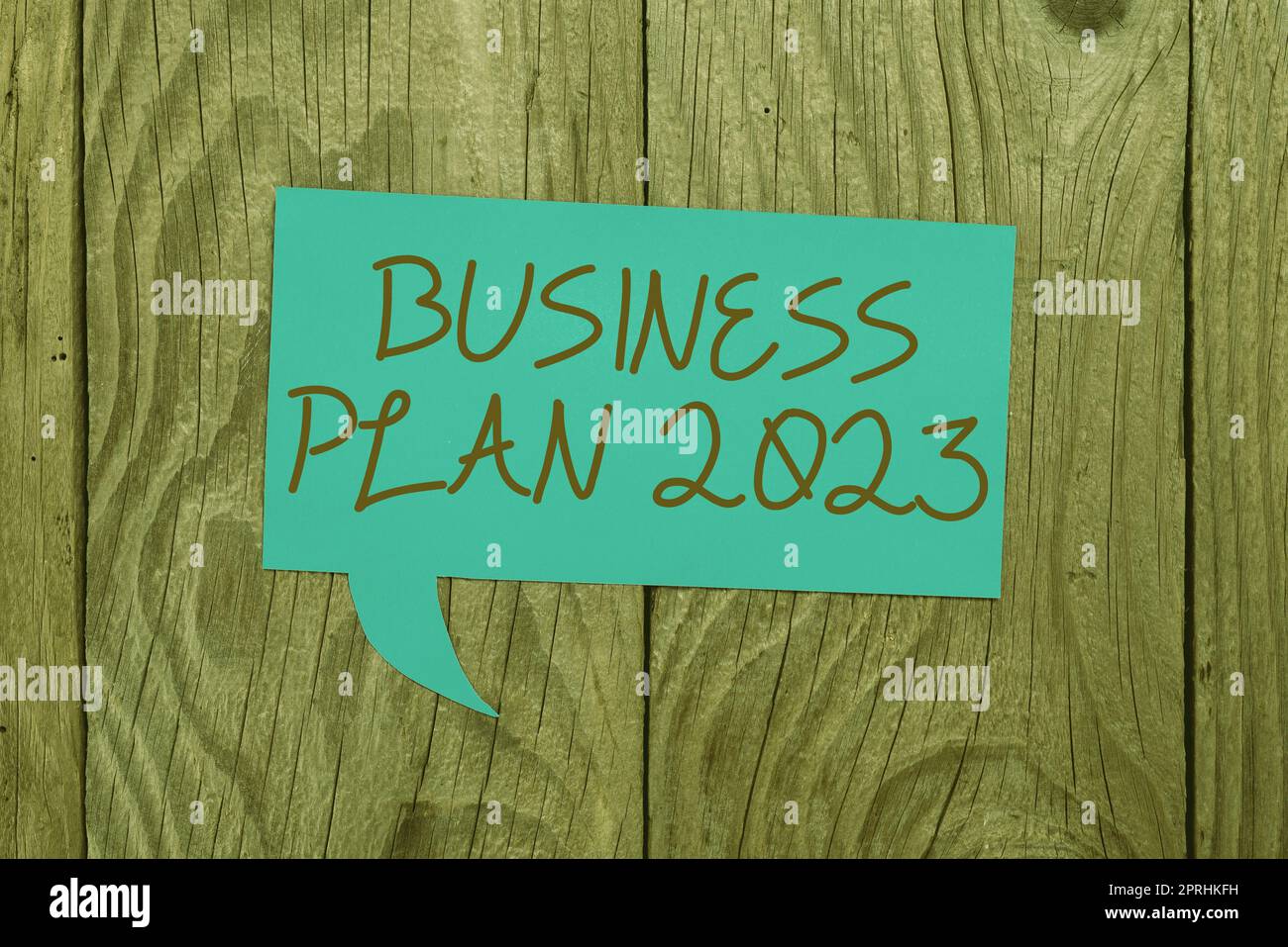Firma a mano Business Plan 2023Challenging Business Ideas and Goals for New Year. Internet Concept sfida le idee e gli obiettivi aziendali per il nuovo anno Foto Stock