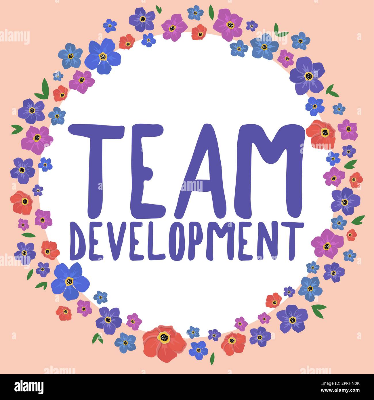 Sviluppo di team di visualizzazione concettuale Scoprite perché e come i piccoli gruppi cambiano nel tempo con i grafici. Word per imparare perché e come i piccoli gruppi cambiano nel tempo con i grafici Foto Stock