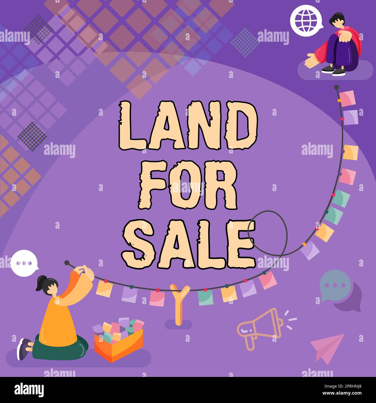 Esposizione concettuale Land for sale. Foto concettuale Real Estate Lot Vendita sviluppatori realtors investimento Foto Stock