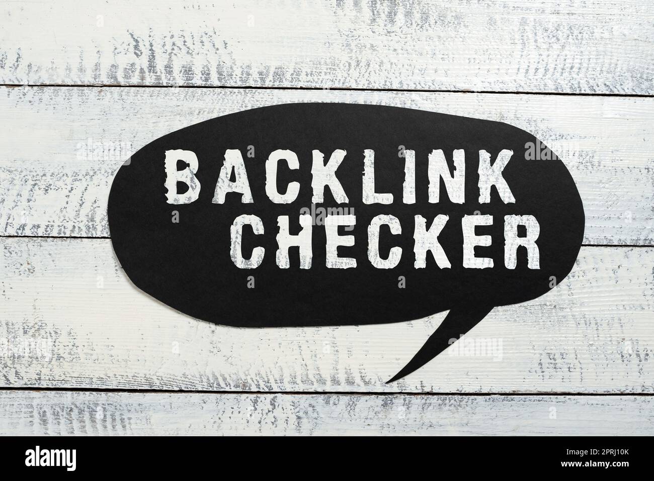Cartellonistica con backlink CheckerFind i tuoi concorrenti più importanti e individua i modelli più importanti. Concetto significa trovare i modelli più preziosi della concorrenza e individuare i modelli più adatti Foto Stock
