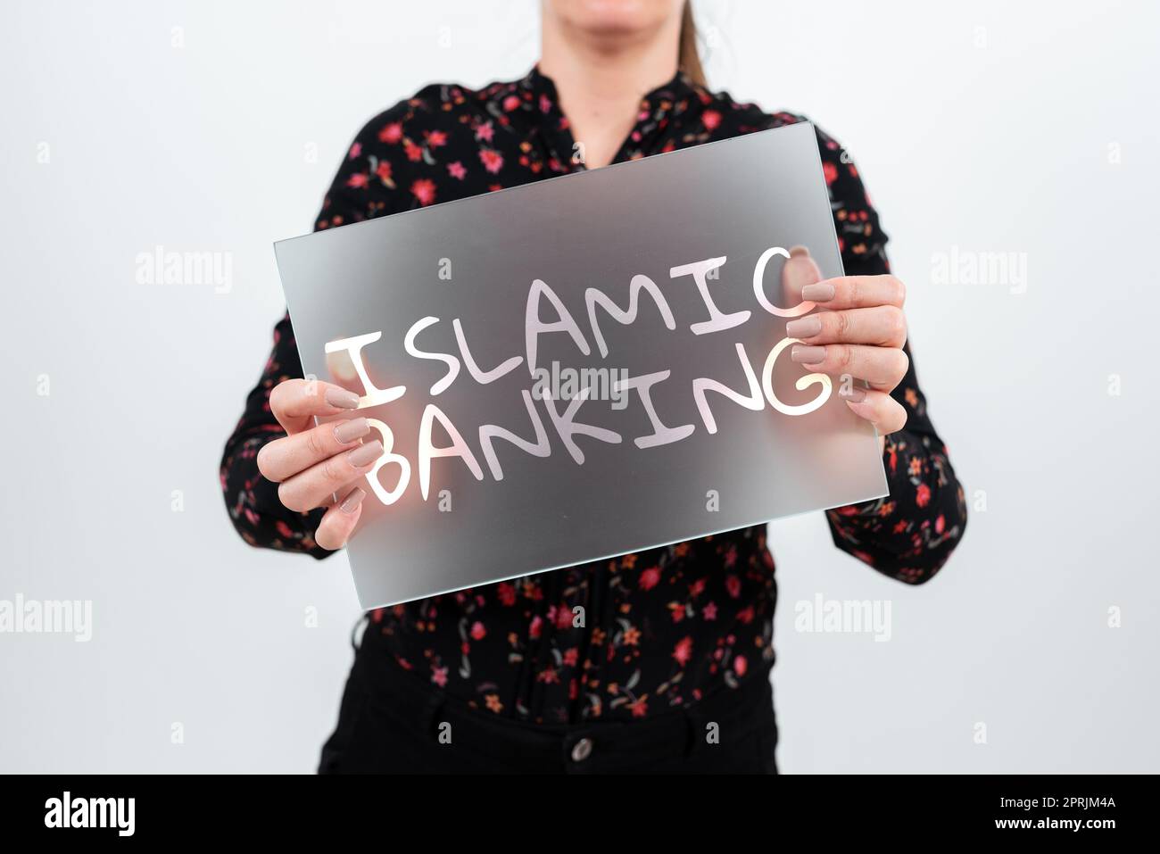 Scrivere mostrare testo BankingBanking islamico sistema bancario basato sui principi della legge islamica. Parola per sistema bancario basato sui principi della legge islamica Foto Stock