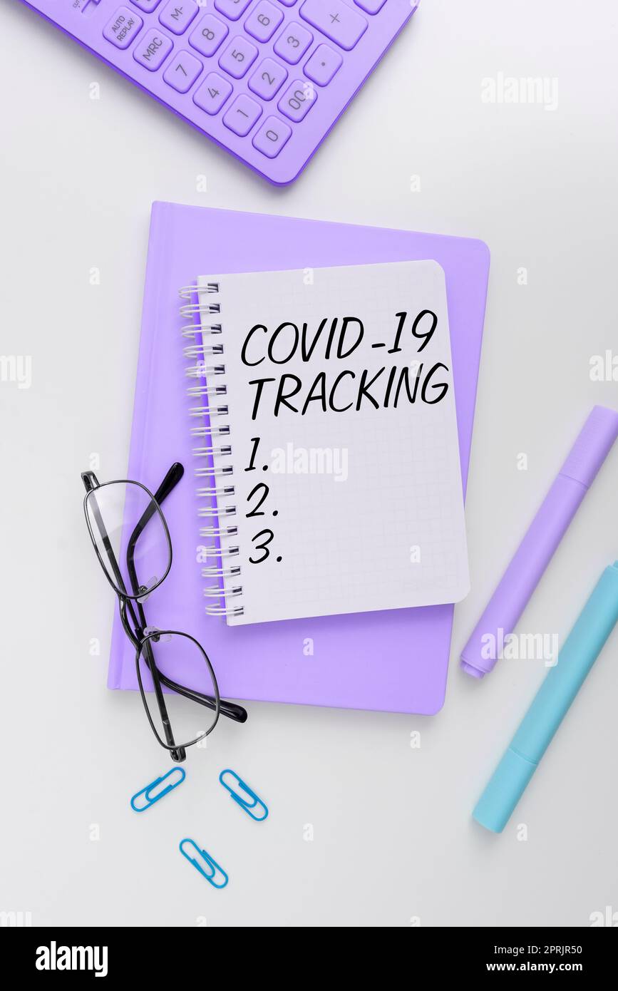 Didascalia concettuale Covid 19 Tracking, concetto che significa processo distintivo dei possibili individui infetti Foto Stock
