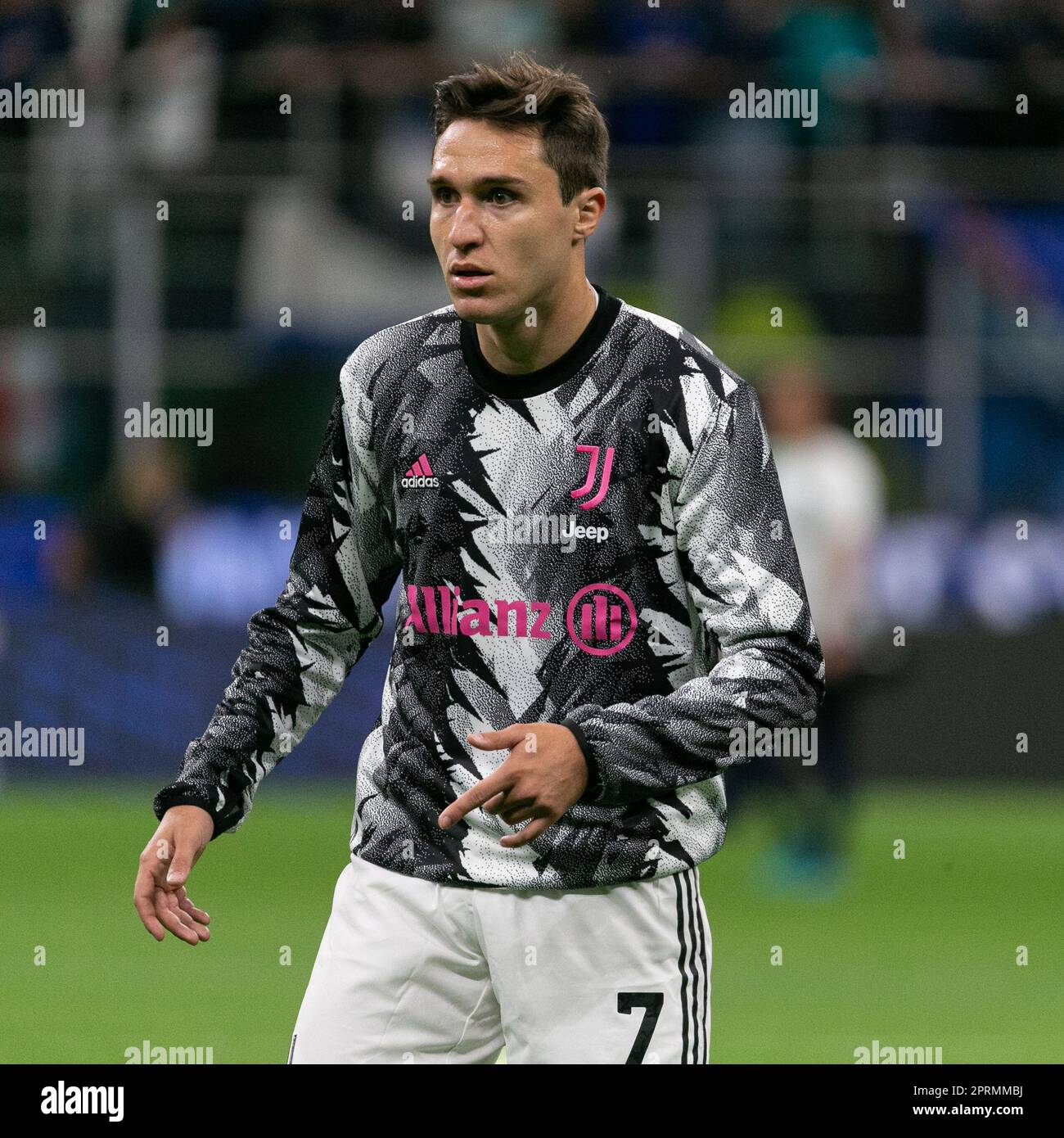 Milano, Italia - aprile 26 2023 - Inter vs Juventus Coppa Italia - chiesa federico Juventus FC Credit: Kines Milano/Alamy Live News Foto Stock