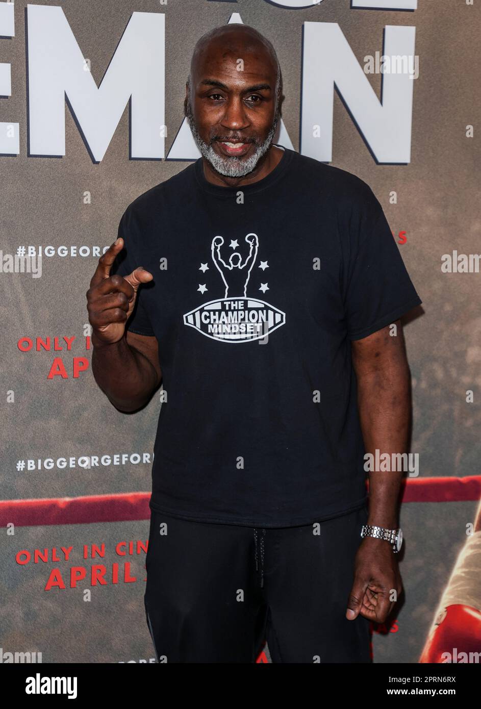 Londra, Regno Unito. 26th Apr, 2023. Derek Williams ha visto partecipare a un VIP Gala Screening di 'Big George Foreman' all'Ham Yard Hotel di Londra. Credit: SOPA Images Limited/Alamy Live News Foto Stock