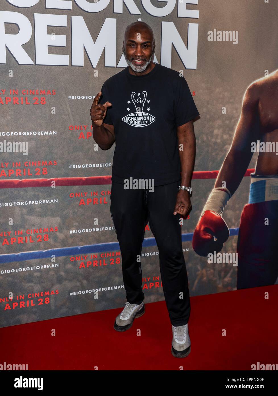 Londra, Regno Unito. 26th Apr, 2023. Derek Williams ha visto partecipare a un VIP Gala Screening di 'Big George Foreman' all'Ham Yard Hotel di Londra. Credit: SOPA Images Limited/Alamy Live News Foto Stock