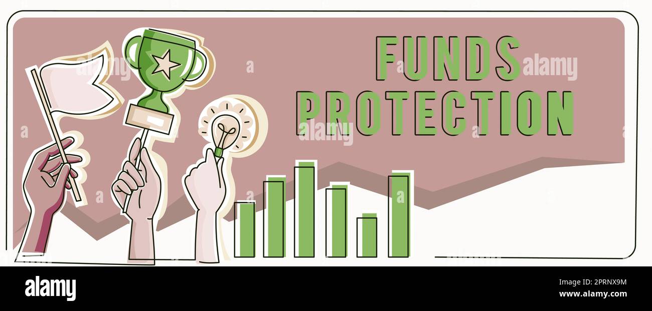 Didascalia concettuale la protezione dei fondi promette una parte di ritorno investimento iniziale per l'investitore, l'approccio aziendale promette una parte di ritorno investimento iniziale Foto Stock
