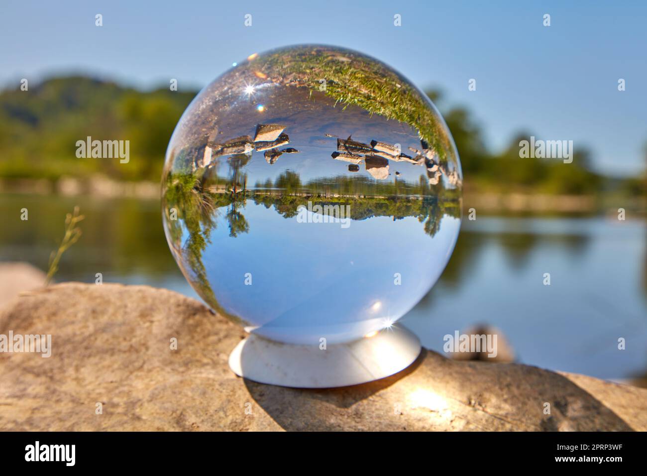 sfera di cristallo Foto Stock