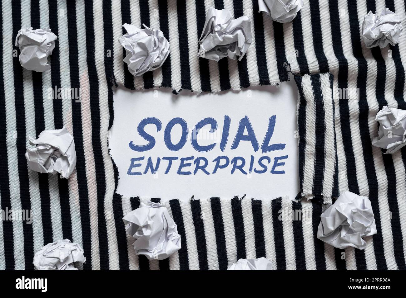 Visualizzazione concettuale Social Enterprise, concetto che significa che si tratta di un'azienda che ha obiettivi civili specifici Foto Stock