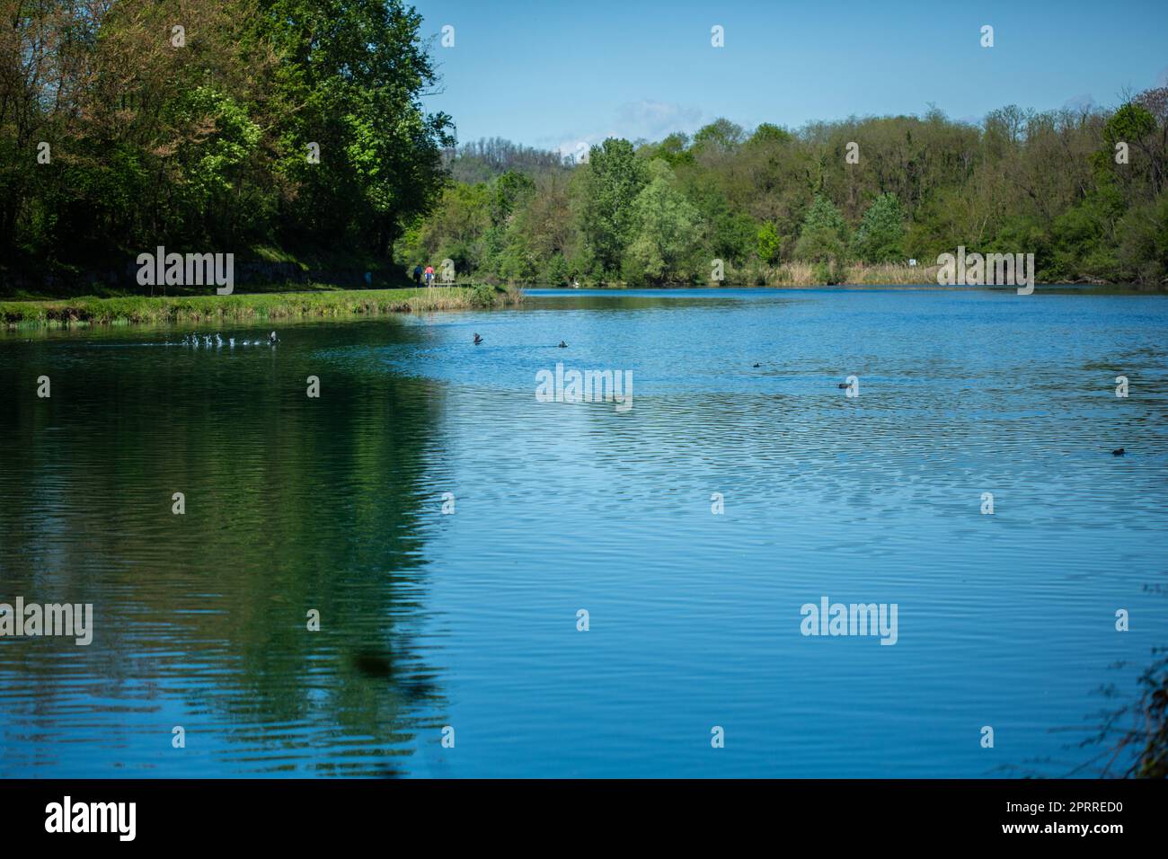 L'Adda (latino Abdua, o Addua; in lombardo Ada o, ancora, Adda nei dialetti locali dove sono marcate le doppie consonanti) è un fiume dell'Italia settentrionale, un fiume Foto Stock