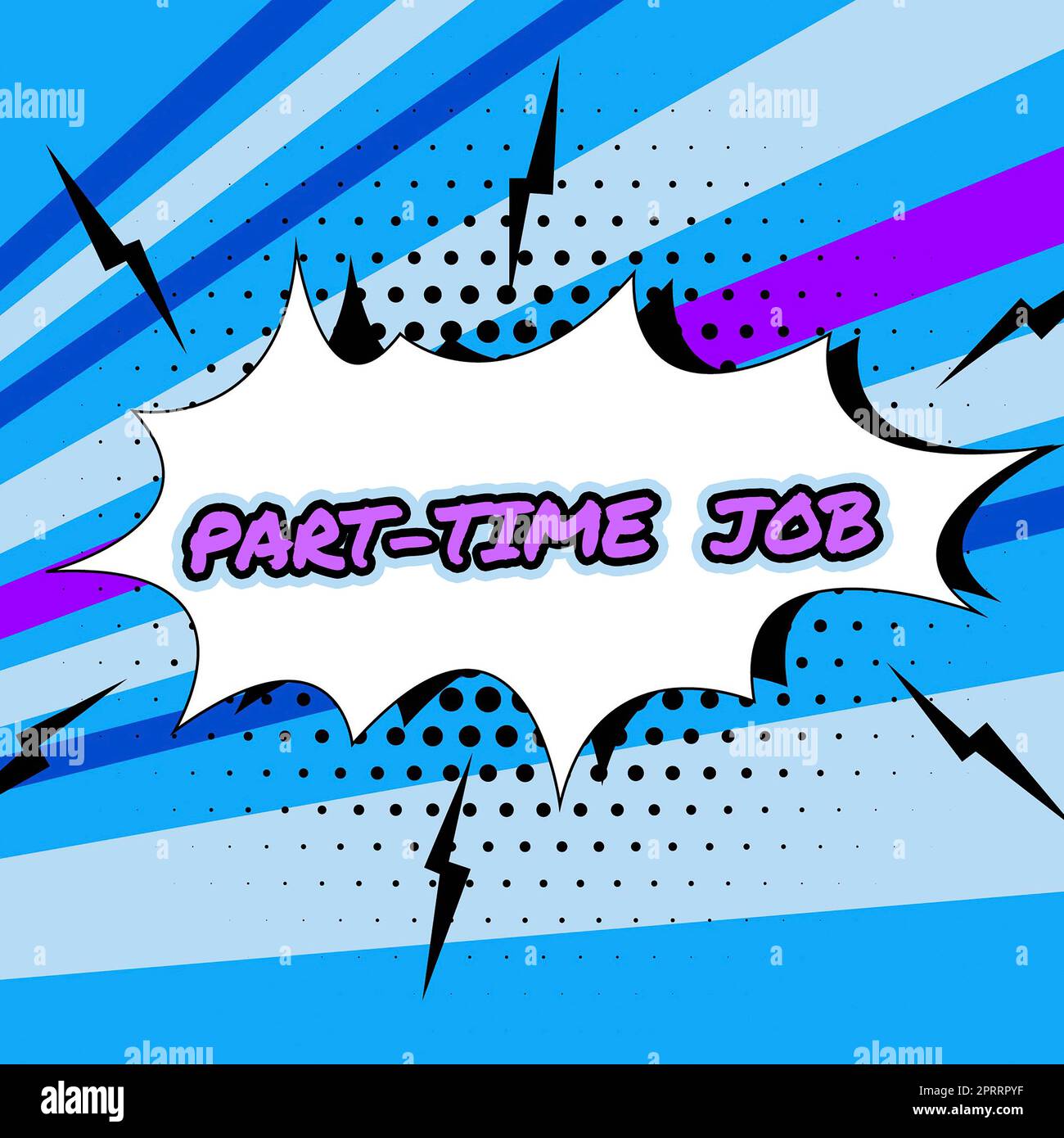 Segno di testo che mostra il lavoro part-time. Business Concept Weekend Freelance casual OJT neofita stint stagionale Foto Stock