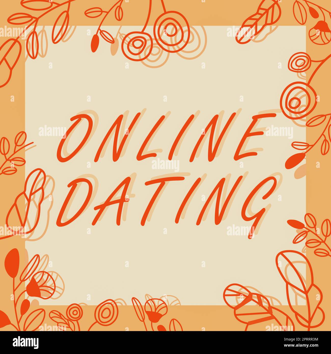 Scrittura visualizzazione testo Online Dating. Approccio aziendale Ricerca di relazioni corrispondenti eDating Video chatting Foto Stock