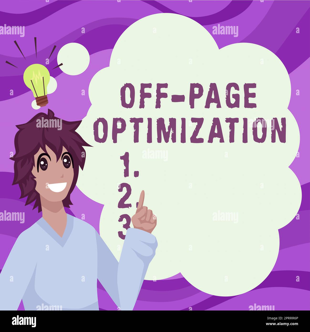 Testo che mostra l'ispirazione per l'ottimizzazione della pagina. Foto concettuale Sito web processo esterno metodo promozionale Ranking Foto Stock