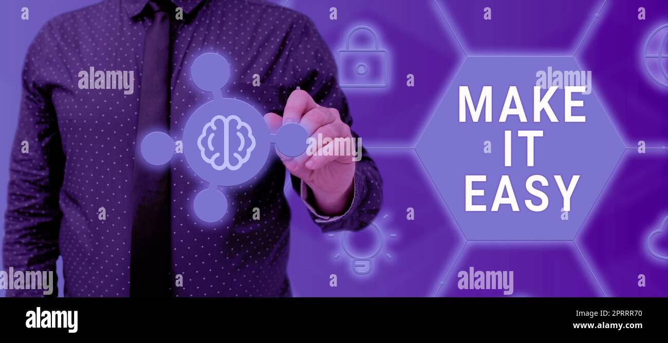 La visualizzazione dei segnali rende tutto più semplice. Vetrina aziendale approccio intelligente senza problemi e senza problemi Foto Stock