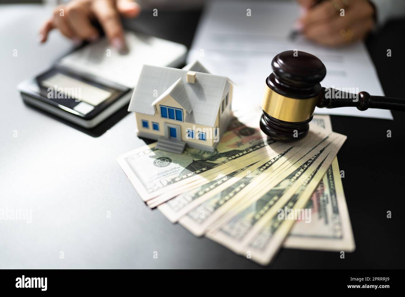 Eviction di proprietà preclusa. Concetto di espropriazione della casa Foto Stock