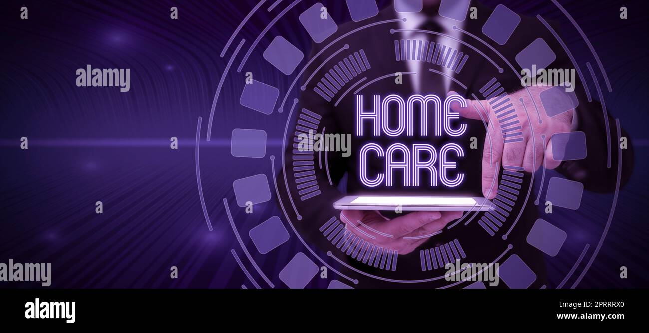 Visualizzazione concettuale Home Care. Luogo vetrina di affari dove mostrare può ottenere il miglior servizio di comfort reso Foto Stock