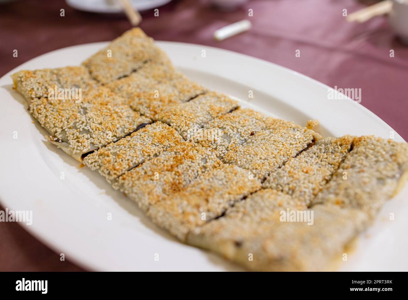 Purè di torta di fagioli rossi dolci Foto Stock