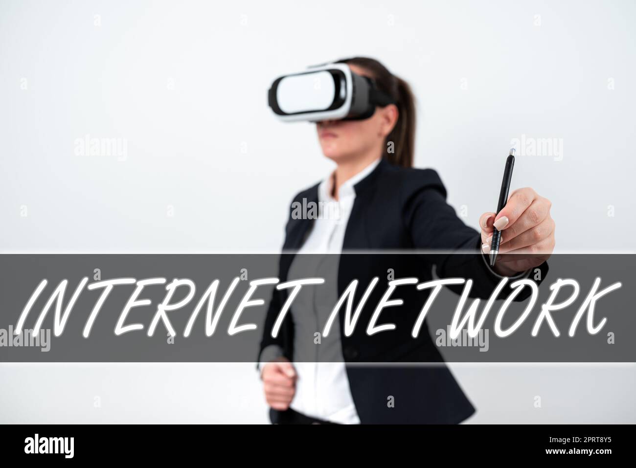 Segno che visualizza rete Internet, Word per etermina come si connette al gestore wireless per i dati Foto Stock
