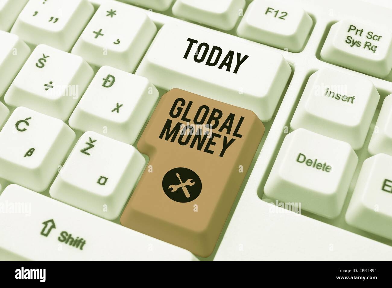 Didascalia concettuale Global Money. Business idea International Finance la valuta mondiale ha transitato a livello globale Foto Stock