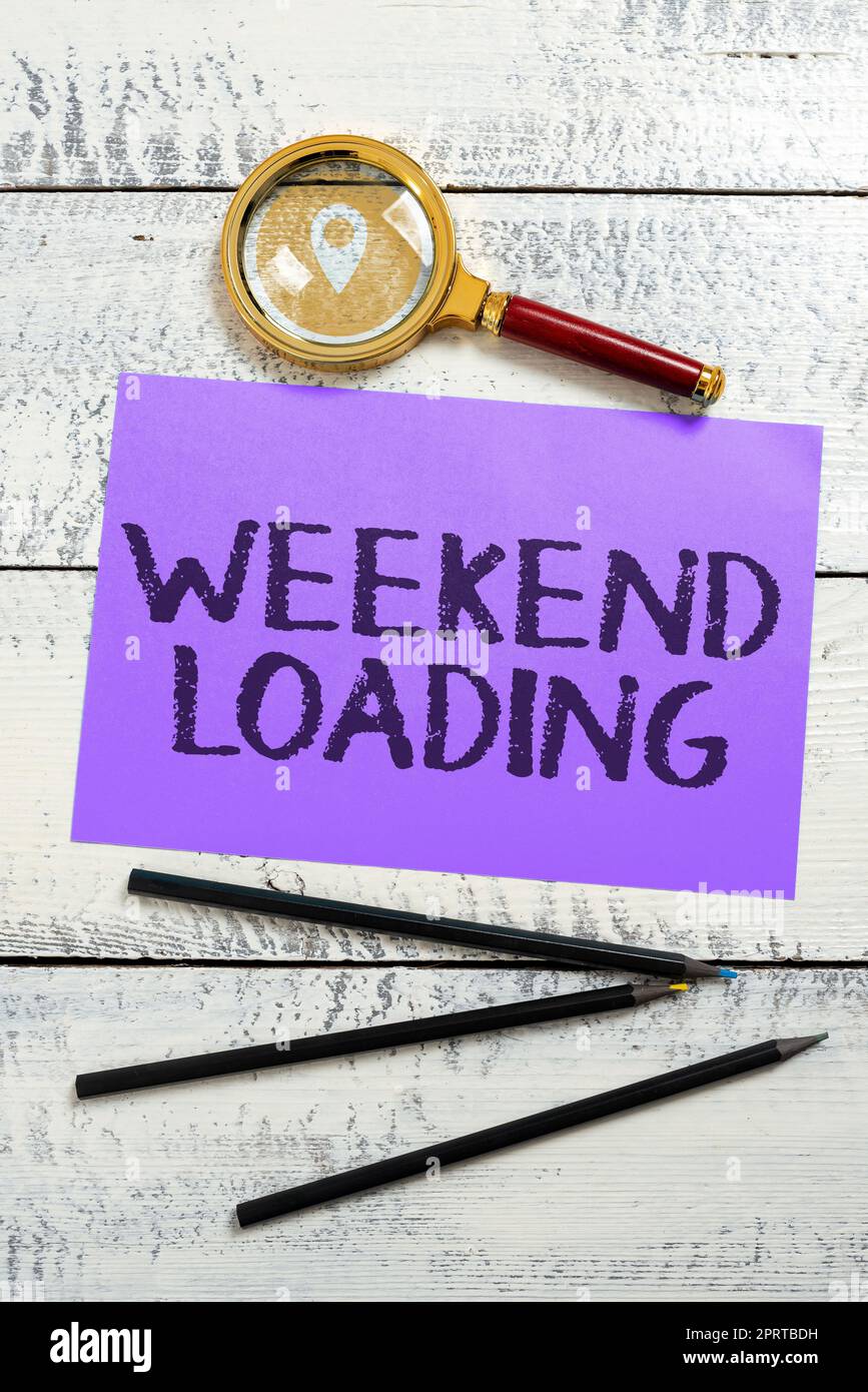 Segno che visualizza fare clic come Condividi. Concetto di business a partire da Venerdì festa relax Happy Time riposo Vacanze Foto Stock