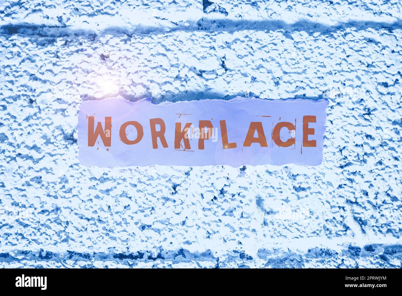 Didascalia di testo che presenta Workplace. Parola scritta su Area dove si può trovare occupato mostrando di fare i loro ordini di lavoro Foto Stock