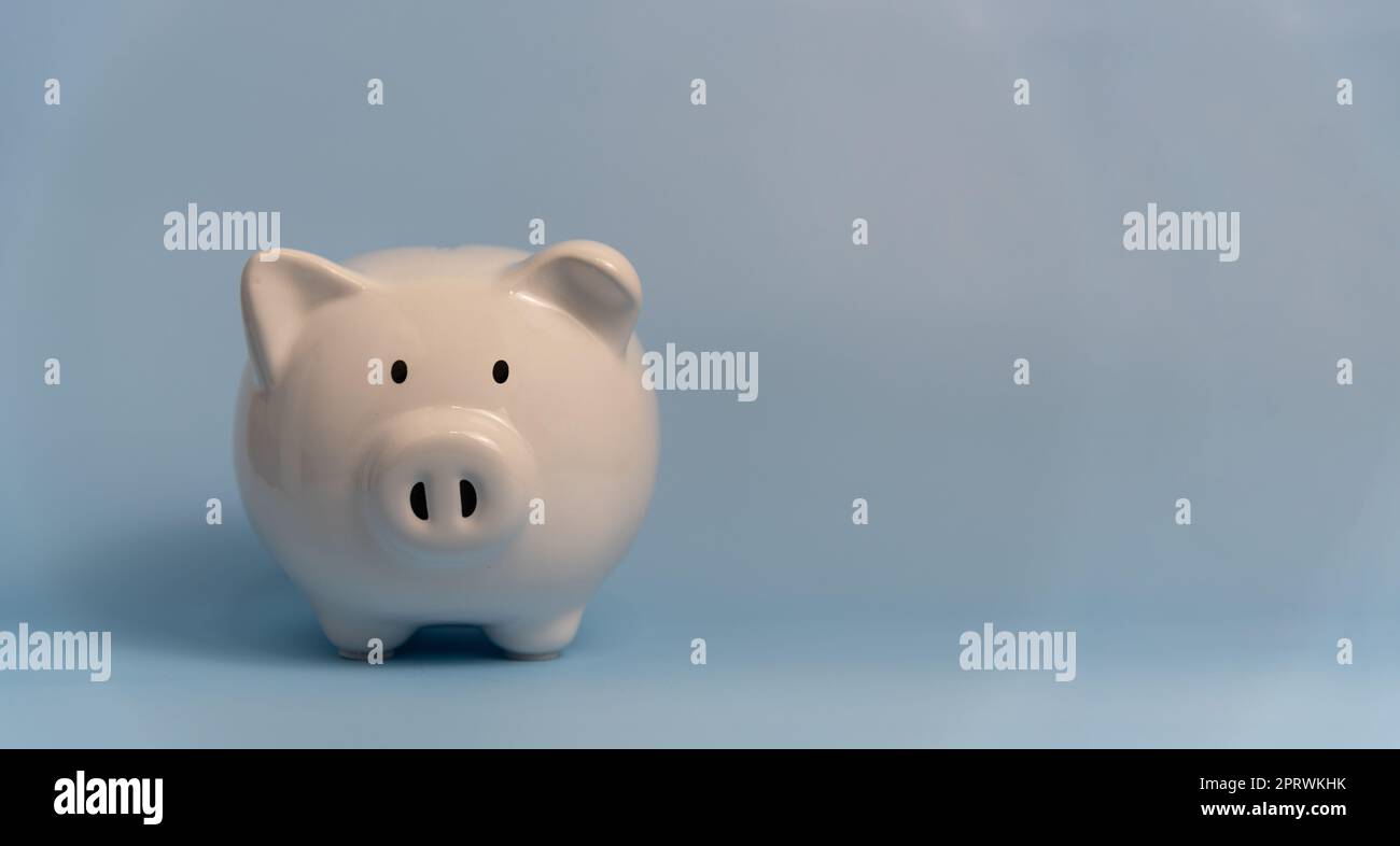 risparmio bancario reddito finanziario bancario investimento profitto economia pensione bilancio guadagnare fondo business piggy bianco sullo sfondo. Foto Stock