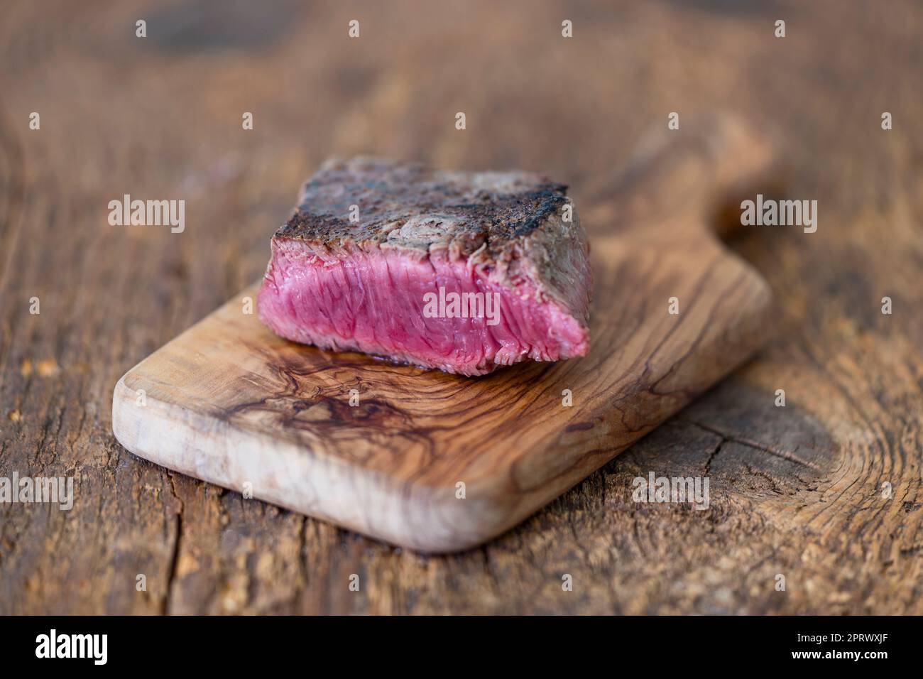 fetta di bistecca Foto Stock