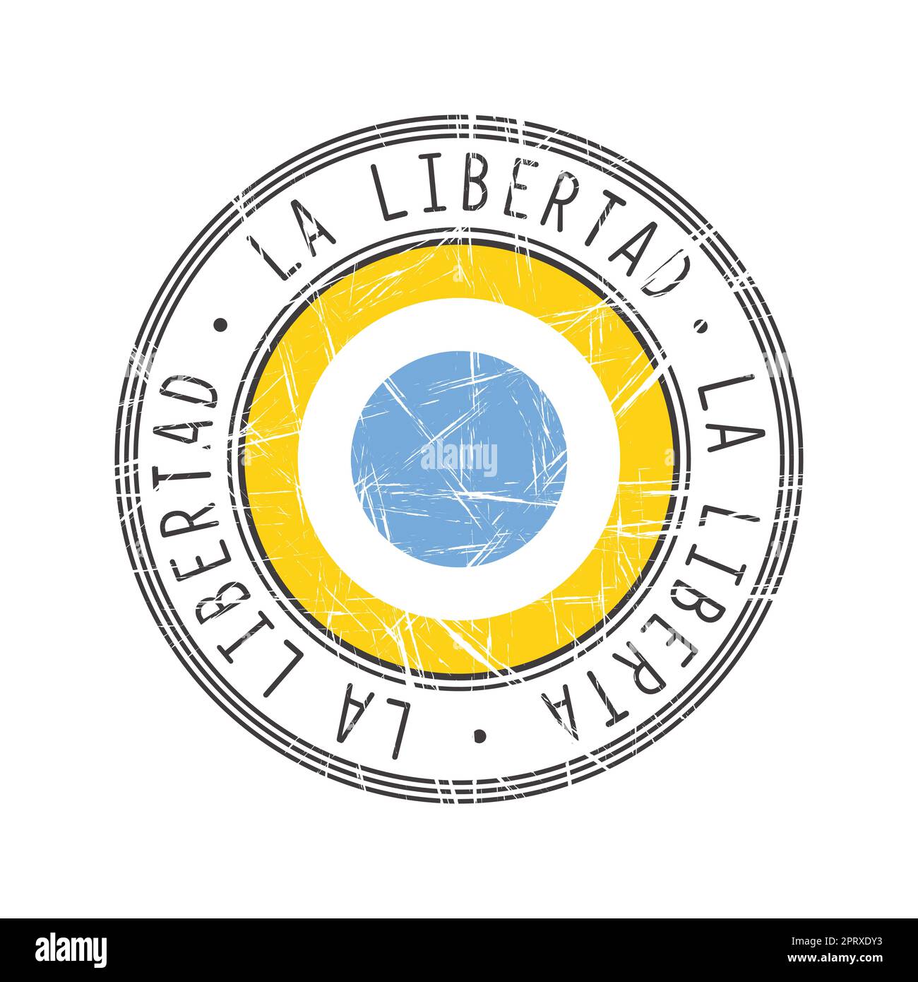 Il francobollo di gomma della città di la Libertad Illustrazione Vettoriale