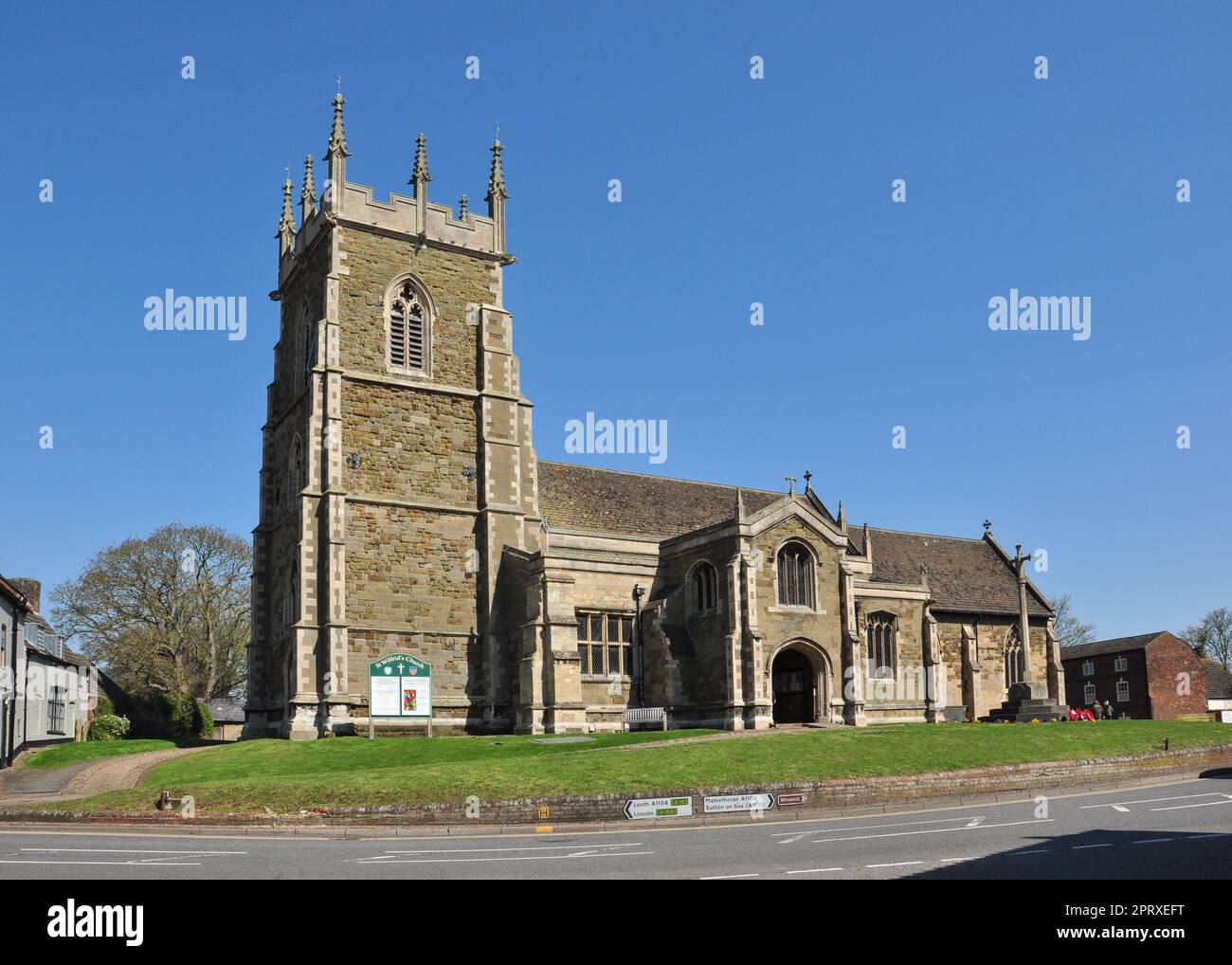 St Wilfred's Church, High Street, Alford, Lincolnshire, Inghilterra, REGNO UNITO Foto Stock