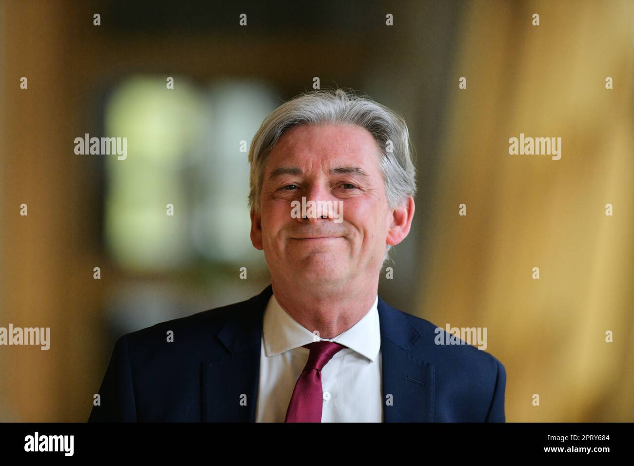 Edimburgo Scozia, Regno Unito 27 aprile 2023. Richard Leonard al Parlamento scozzese. credito sst/alamy notizie dal vivo Foto Stock