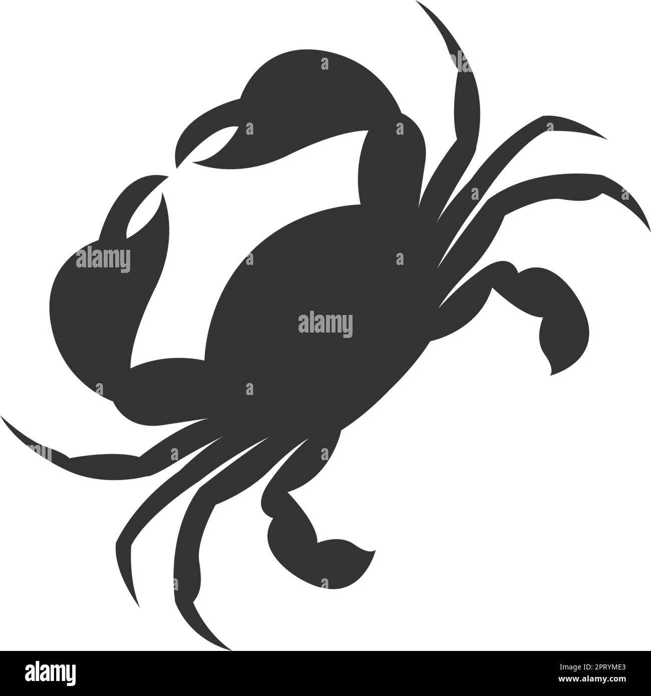 Disegno dell'icona del logo Crab Illustrazione Vettoriale