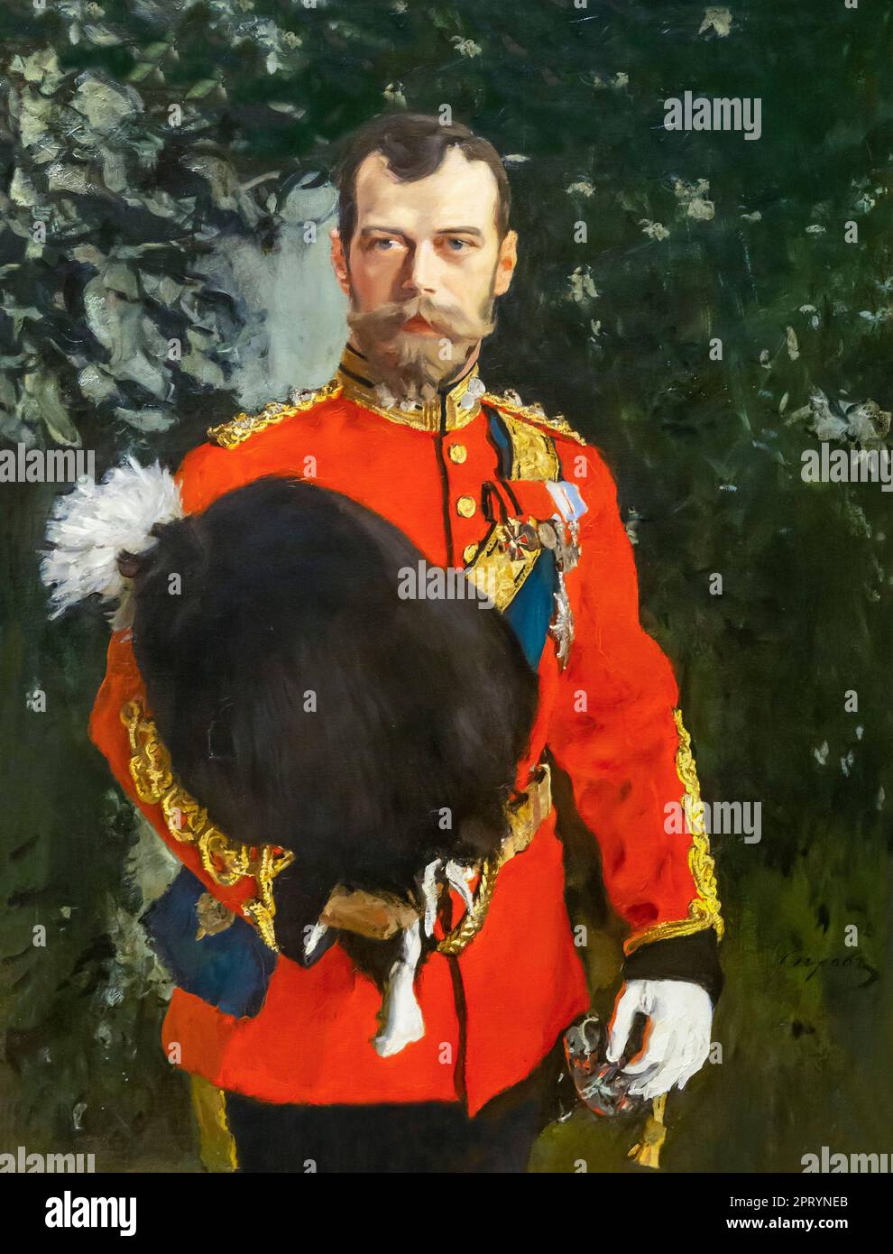 Ritratto di sua Maestà Imperiale Nicolai II Alexandrvicch, Tsar di tutte le Russias, Valentin Serov, 1902, Foto Stock
