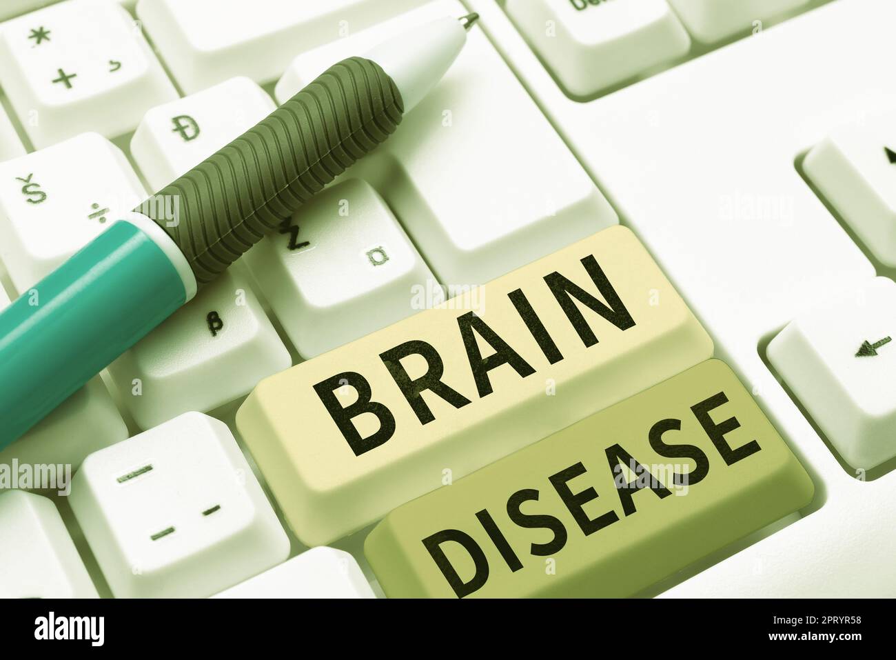 Visualizzazione concettuale Brain Disease, Business idea una malattia neurologica che deteriora il sistema s è nervi Foto Stock