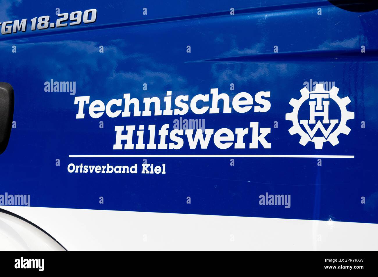 Kiel, Deutschland, aprile 2023, Symbolbild Technisches Hilfswerk Foto Stock