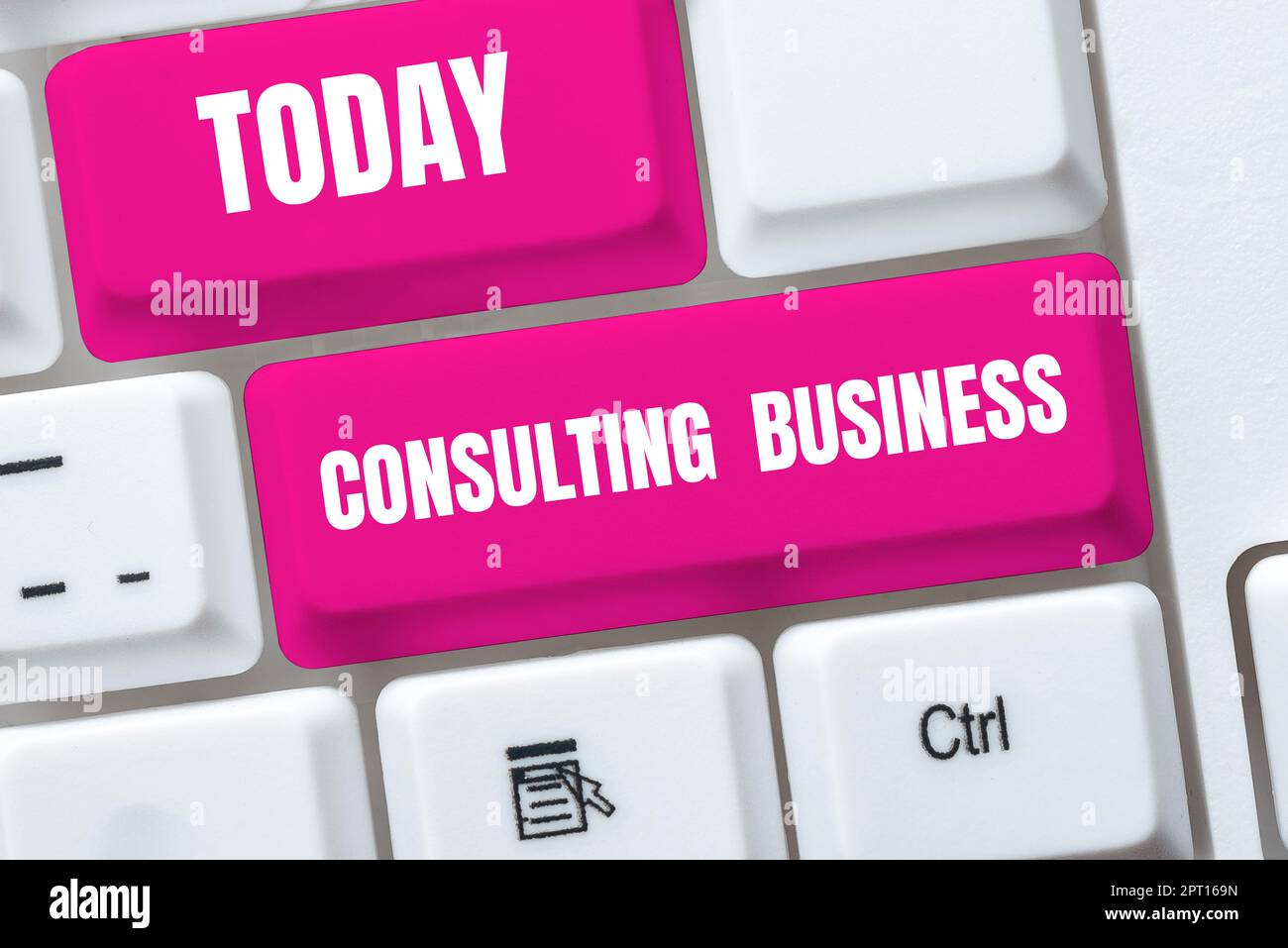 Segno di testo che mostra il commercio di consulenza, parola per la ditta di consulenza gli esperti danno la consulenza professionale Foto Stock