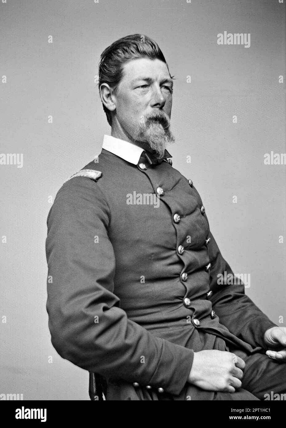 Alexander Shaler. Ritratto del generale dell'esercito dell'Unione e destinatario della medaglia d'onore, Alexander Shaler (1827-1911) di Mathew Brady Studio, c. 1860-70 Foto Stock