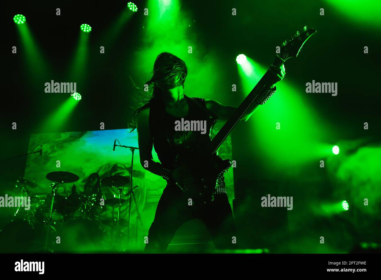 Tilburg, Paesi Bassi. 23rd, aprile 2023. Il Black Metal Act danese Afsky si esibisce in un concerto dal vivo durante il festival di musica olandese Roadburn Festival 2023 a Tilburg. (Photo credit: Gonzales Photo - Peter Troest). Foto Stock